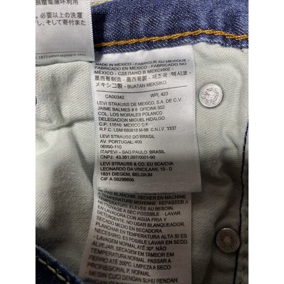 Levis 527 Jeans Mens Tag 33x30 Actual 33x29 Blue Bootcut Slim Western Dark - Picture 5 of 13